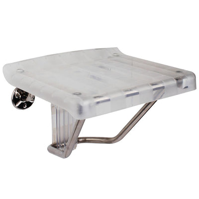 13.125 in. x 15 in. Plastic Folding Shower Seat in Chrome - Super Arbor