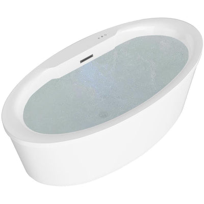 Jarvis Series 67 in. Acrylic Flatbottom Air Bathtub in White - Super Arbor