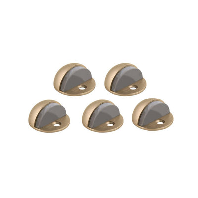 Satin Brass Floor Mount Dome Door Stop Value Pack (5 per Pack) - Super Arbor