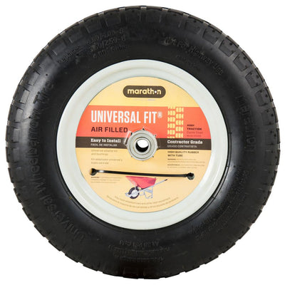 Marathon 14.5 in. Pneumatic Universal Wheelbarrow Wheels - Super Arbor