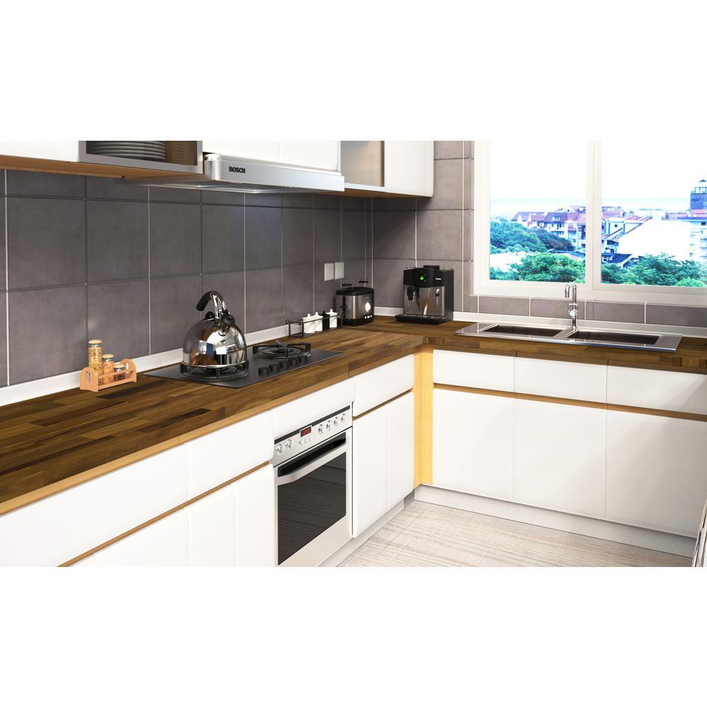 Acacia 6 Ft L X 25 In D X 1 In T Butcher Block Countertop In Brown Super Arbor 