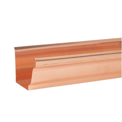 5 in. x 10 ft. K-Style Copper Straight Back Gutter