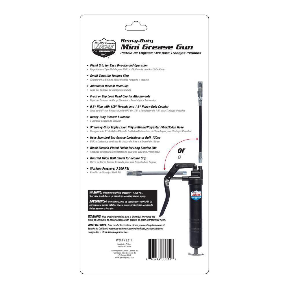 Lucas Oil Mini Grease Gun Super Arbor