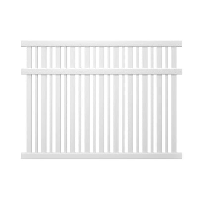 Pro-Series 6 ft. H x 8 ft. W White Vinyl Lafayette Spaced Picket Fence Panel - Super Arbor