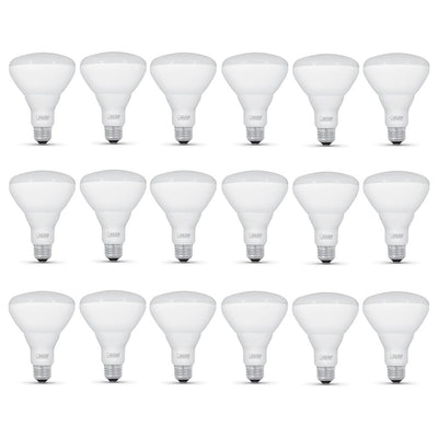 Feit Electric 65-Watt Equivalent BR30 Dimmable CEC Compliant E26 LED Flood Light Bulb, Soft White (18-Pack) - Super Arbor