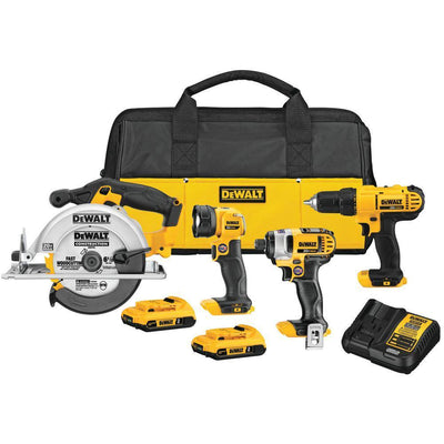 20-Volt MAX Lithium-Ion Cordless Combo Kit (4-Tool) with (2) Batteries 2.0Ah, Charger & Tool Bag - Super Arbor