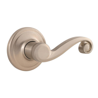 Lido Satin Nickel Right-Handed Dummy Door Lever with Microban Antimicrobial Technology - Super Arbor