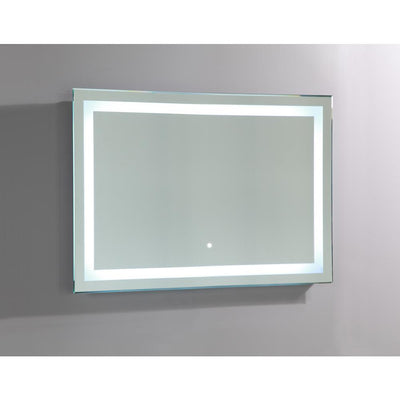 39 in x 28 in White LED Lighted Rectangle Bathroom Vanity Mirror With Touch Sensor - Super Arbor