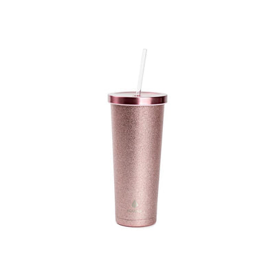 Glitter 24 oz. Stainless Steel Blush Pink Chilly Tumbler - Super Arbor