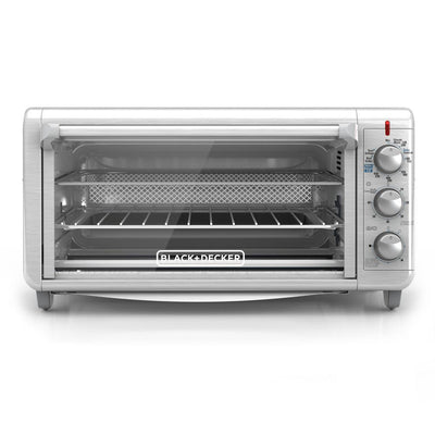 Crisp 'N Bake 1500 W 8-Slice Stainless Steel Toaster Oven with Fry Basket - Super Arbor