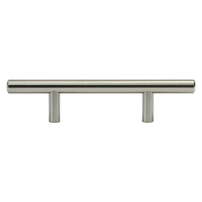 Solid 3 in. (76 mm) Center-to-Center Brushed Nickel Kitchen Cabinet Drawer T-Bar Pull Handle Pull (25-Pack) - Super Arbor