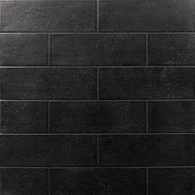 Ivy Hill Tile Piston Camp Black Rock 4 in. x 12 in. 7mm Matte Ceramic Subway Wall Tile (34-piece 10.97 sq. ft. / box)