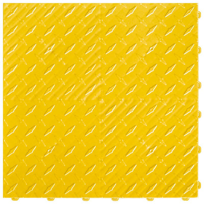 Swisstrax 15.75 in. x 15.75 in. Citrus Yellow Diamond Trax 25-Tile Modular Flooring Pack (43 sq. ft./case)