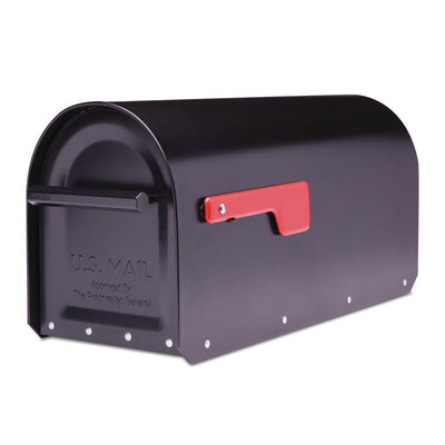 Sequoia Black Heavy Duty Post Mount Mailbox - Super Arbor