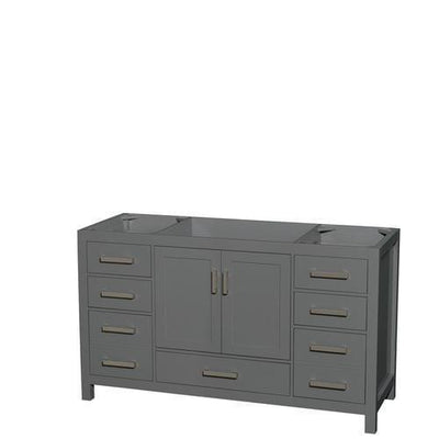 Wyndham Collection Sheffield 59-in Dark Gray Bathroom Vanity Cabinet