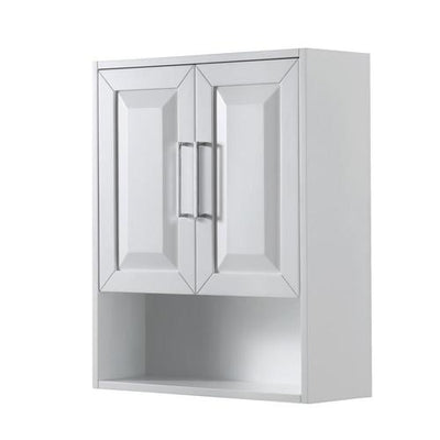 Wyndham Collection Daria 25-in W x 30-in H x 9-in D White Bathroom Wall Cabinet