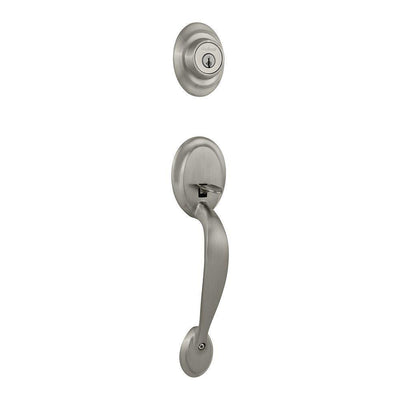 Dakota Satin Nickel Single Cylinder Door Handleset Less Interior Pack Featuring SmartKey Security - Super Arbor