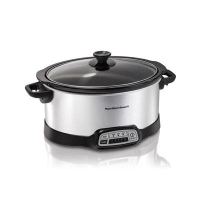 7 Qt. Programmable Stainless Steel Slow Cooker with Built-In Timer and Temperature Settings - Super Arbor