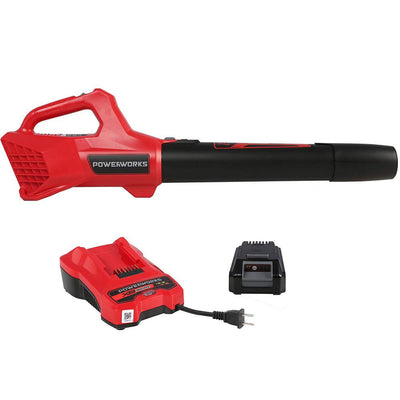 Powerworks XB 20-Volt (85 MPH / 310 CFM) Cordless Axial Blower, 2Ah Battery and Charger Included BLP301 - Super Arbor