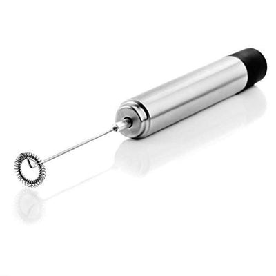 Stainless Steel Milk Frother, Coffee Mixer Wand, Silver (FRS1020B) - Super Arbor