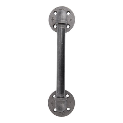 1/2 in. x 12.5 in. L Black Pipe Barn Door Handle Kit - Super Arbor