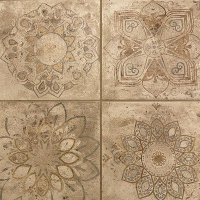 Marbella Decor 10-Pack Weathered 12-in x 12-in Glazed Porcelain Encaustic Floor and Wall Tile