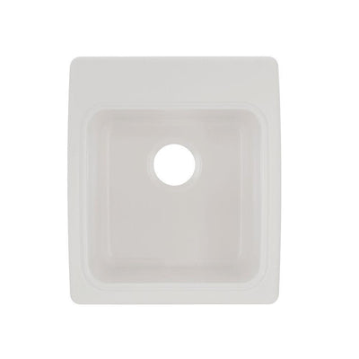 17.3 in. x 20 in. x 10.5 in. Solid Surface Undermount Utility Sink in White - Super Arbor