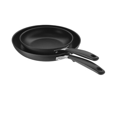 Good Grips 2-Piece Hard-Anodized Aluminum Ceramic Nonstick Frying Pan Set in Black - Super Arbor