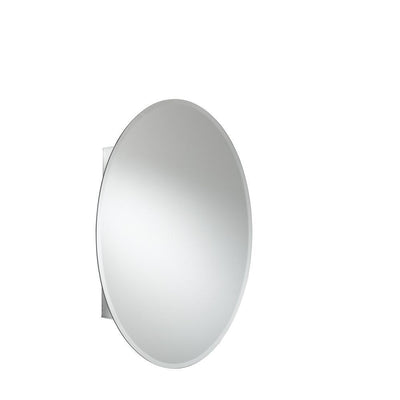 21 in. x 31 in. Recessed or Surface Mount Single Door Oval Medicine Cabinet - Super Arbor