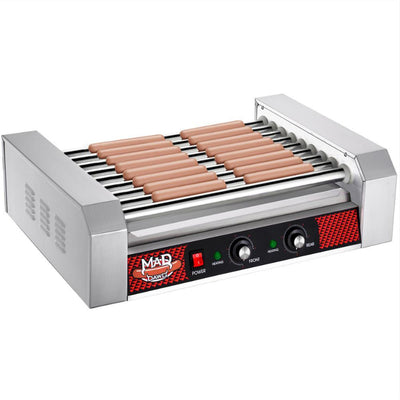 Commercial 24-Hot Dog 290 sq. in. Stainless Steel Indoor Grill - Super Arbor