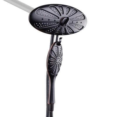 4-Spray 11 in. Oval Dual Showerhead and Handheld Showerhead in Oil-Rubbed Bronze - Super Arbor