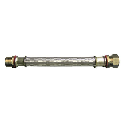 3/4 in. MIP x 7/8 in. Compression x 18 in. Stainless Steel Water Heater Supply Line - Super Arbor