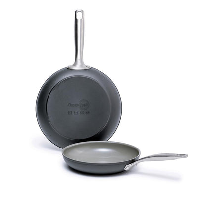 Chatham 2-Piece Hard-Anodized Aluminum Ceramic Nonstick Frying Pan Set in Gray - Super Arbor