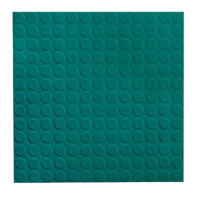 FLEXCO 18-in x 18-in Polo Green Rubber Tile Multipurpose Flooring