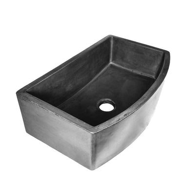 Farmhouse Apron Front Concrete 33 in. Single Bowl Kitchen Sink in Slate - Super Arbor