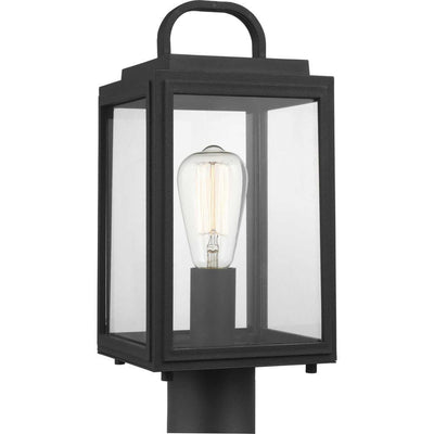 Grandbury Line Voltage 1-Light Black 4 in. x 4 in. Deck Post Light Post Lantern - Super Arbor