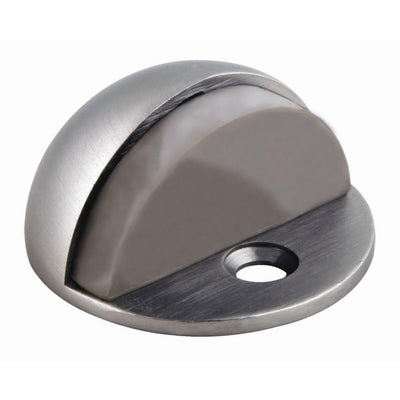 Satin Nickel Floor Mount Dome Door Stop - Super Arbor