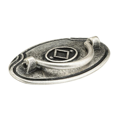 2-1/2 in. (64 mm) Center-to-Center Old Silver Traditional Pendant and Ring Pull - Super Arbor