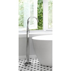Jacuzzi PRIMO Polished Chrome 1-Handle Residential Freestanding Bathtub Faucet with Hand Shower - Super Arbor