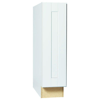 Shaker Assembled 9x34.5x24 in. Base Kitchen Cabinet in Satin White - Super Arbor