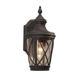 allen + roth Castine 14.38-in H Rubbed Bronze Medium Base (E-26) Outdoor Wall Light - Hardwarestore Delivery