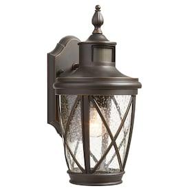 allen + roth Castine 14.25-in H Rubbed Bronze Medium Base (E-26) Outdoor Wall Light - Hardwarestore Delivery