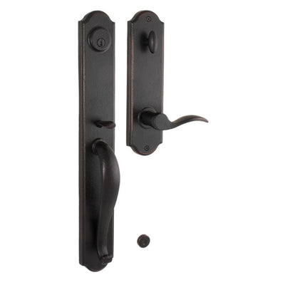 Molten Bronze Single Cylinder Oil-Rubbed Bronze Left-Hand Wiltshire Door Handleset with Carlow Lever - Super Arbor