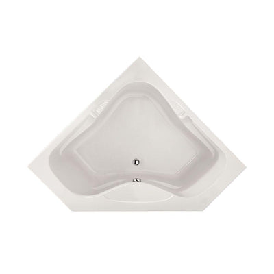 Lexington 60 in. Acrylic Corner Drop-In Air Bath Bathtub in White - Super Arbor