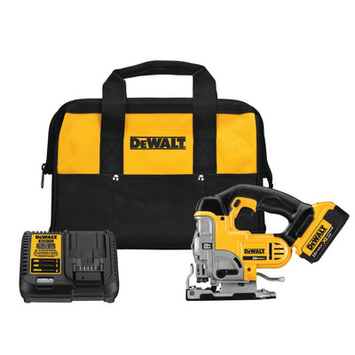 20-Volt MAX Lithium-Ion Cordless Jig Saw Kit with Battery 4Ah, Charger and Bag