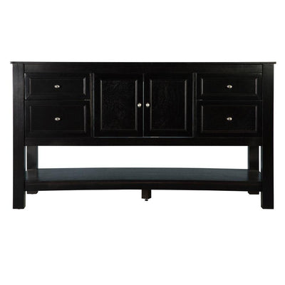 Gazette 60 in. W Bath Vanity Cabinet Only in Espresso for Center Bowl Design - Super Arbor