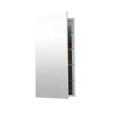 12 in. W x 30 in. H x 4 in. D Recessed or Surface Mount Medicine Cabinet in Aluminum - Super Arbor