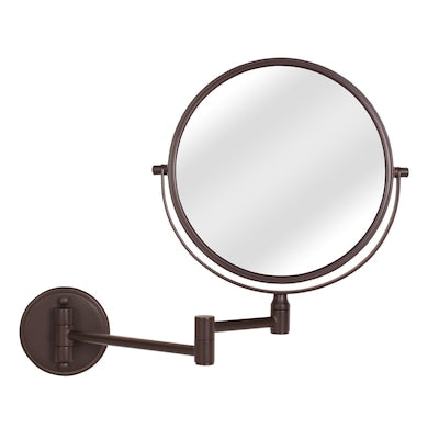 Giagni 9-in x 12-in Brushed Double-Sided Magnifying Wall-Mounted Vanity Mirror