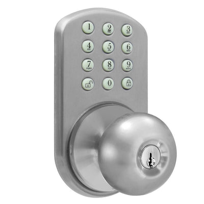 Keyless Satin Nickel Entry Door Knob - Super Arbor