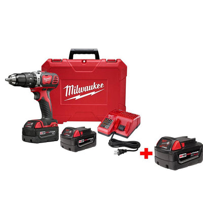 M18 Lithium-Ion 1/2 in. Cordless Hammer Drill Driver Kit with Free M18 4.0 Ah Extended Capacity Battery - Super Arbor